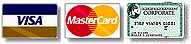 We accept VISA MasterCard, and American Express credit cards
